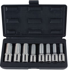 KS TOOLS Zestaw nasadek 1/2" TORX TX-E E10-E24 8sz. długie CHROME 918.4420