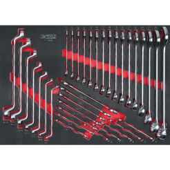 Klucze płasko-oczkowe 6-32mm, płaskie 6-19mm, odsadzone 6-19mm 35szt wkładka 1/1 KS TOOLS 711.0035