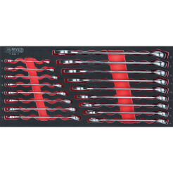 Klucze płasko-oczkowe 6-22mm 17szt wkładka 1/3 KS TOOLS 713.0017