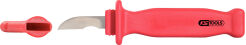 KS TOOLS Izolowany nóż do kabli ostrze proste 45mm L=195mm 117.1395