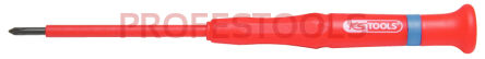 KS TOOLS Wkrętak precyzyjny izolowany PH0 L=75mm 1000V 500.6137