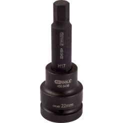 Nasadka udarowa 3/4" z grotem 6-kątnym 24mm L=140mm długa KS TOOLS 450.0464